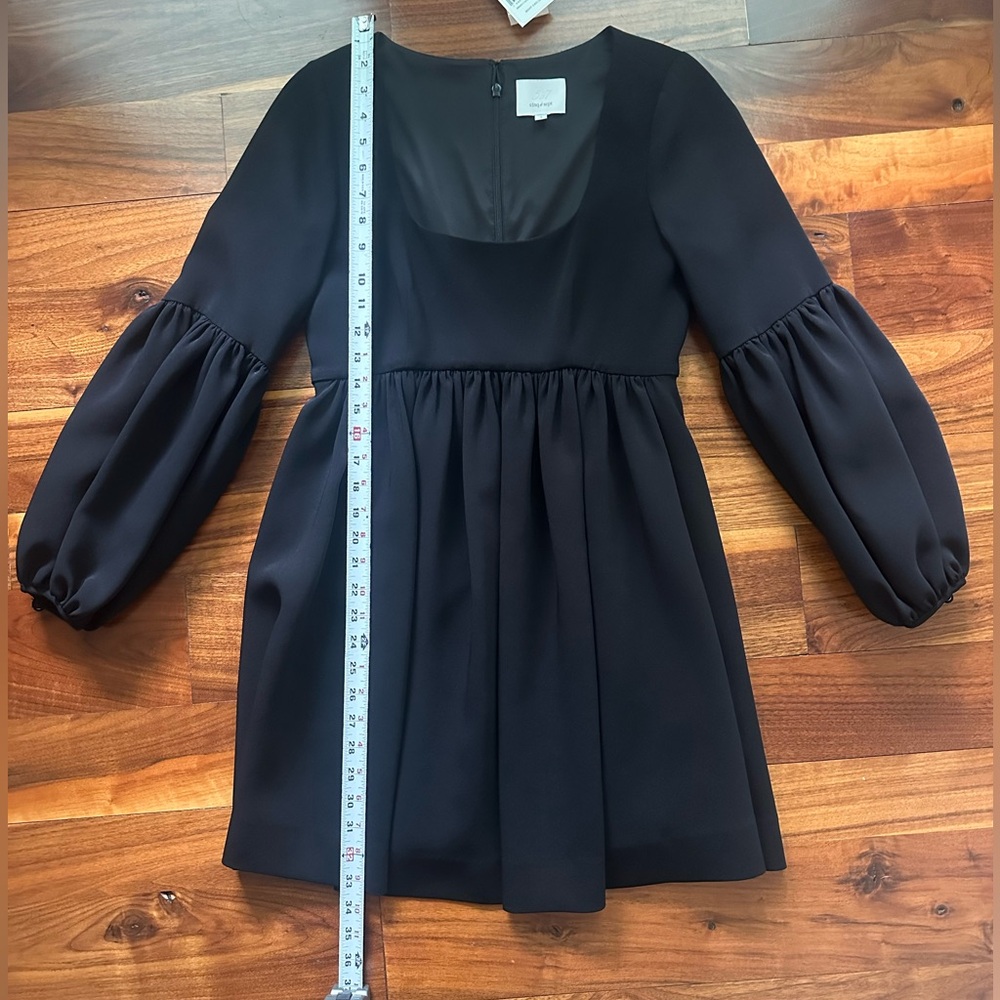 Cinq A Sept Dorina Mini Dress in Black; Size 2 - Picture 10 of 14